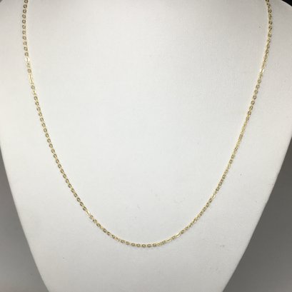 Very Delicate 925 / Sterling Silver With 14K Gold Overlay Necklace - 18' Long - Simple Piece - Brand New