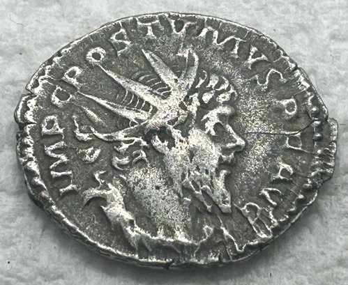 Fine Ancient Roman EMPEROR POSTHUMAS I SILVER DENARIUS- Circa 260 A.D.