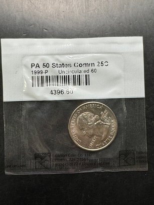 1999-P Uncirculated Pennsylvania State Quarter In Littleton Package