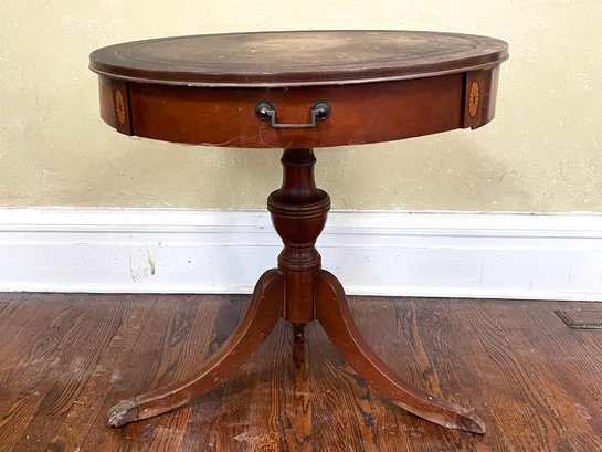 An Antique Pedestal Base Library Table (AS IS)