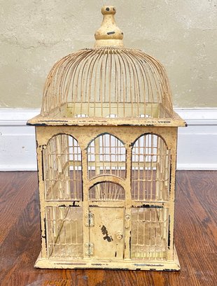 A Vintage Metal Birdcage