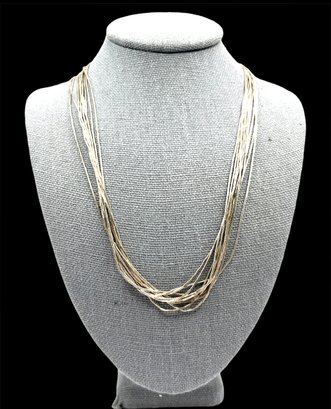 Vintage Liquid Sterling Silver Multi Layer Necklace
