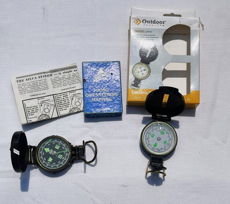 Two Compass- Silva Hiking Orienteering Mapping And Outdoor Products Travel Gear, Easy Read