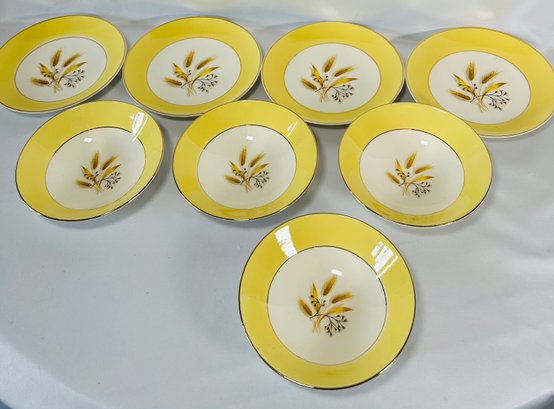 Lot Of Autumn Wheat Berry Bowls & Bread/Butter Plates