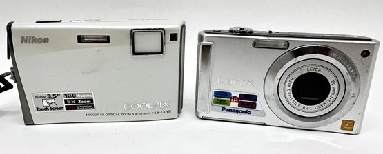Nikon Coolpix S60 Optical Zoom Camera & Lumix Panasoni DMC-FS3 Camera