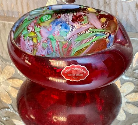 Stunning Vintage VENETIAN Murano Glass Bowl By Dino Martens