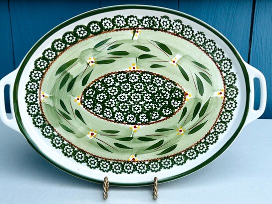 Temptations Hand Painted & Hand Crafted Large Platter