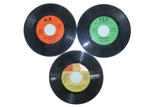 3 Vinyl Records 45RPM Including Stevie Wonder