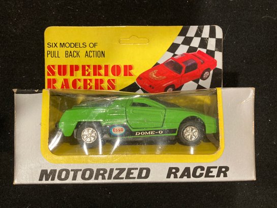 Vintage Motorized Racer Dome-O Car ESSO Superior Racers Green BV5 New In Box