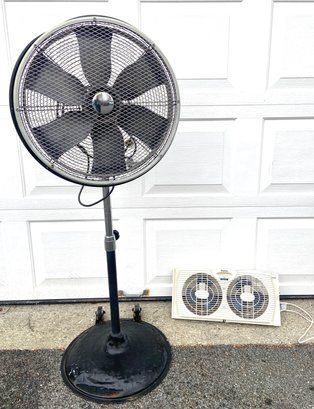 Pair Of Electric Stand Fan And Window Fan