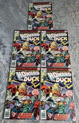 Large Collection Of Bronze Age Howard The Duck Comic Books- Including 5 Copies Of Issue #14