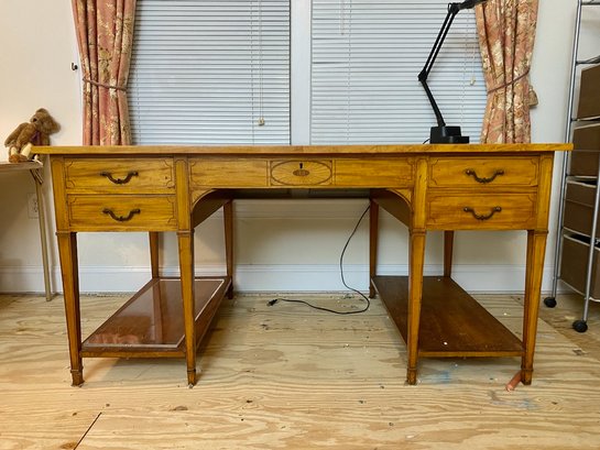 Vintage Oak Partner's Desk