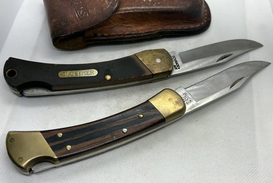 Vintage BUCK And SCHRADE Folding Knives