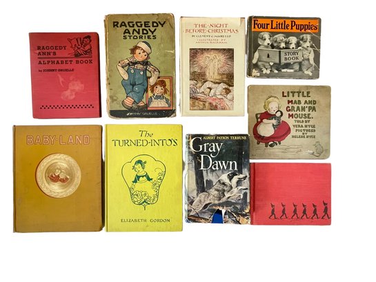 Collection Of 9 Antique & Vintage Children's Books - Date Range: 1889 To 1976