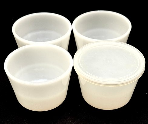 Vintage Milk Glass Mixing/storage Bowls