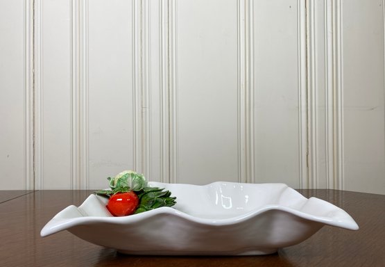 3 Dimensional High Relief Vegetable Sculptured Art Dish