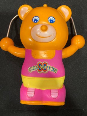 Vintage 1980s Rope Skipping Bear Toy