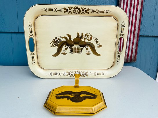 Rare Hitchcock Tray And Table Crumber