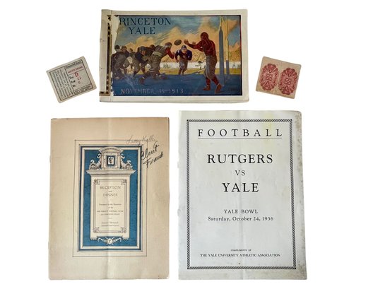 Early 20th Century Yale Football Memorabilia - Some Signatures
