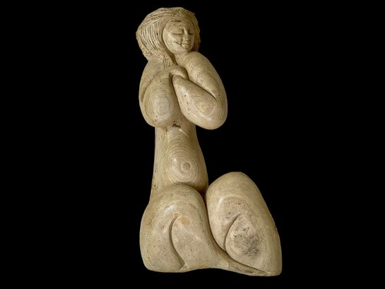 Soapstone Sculpture Of Pregnant Woman