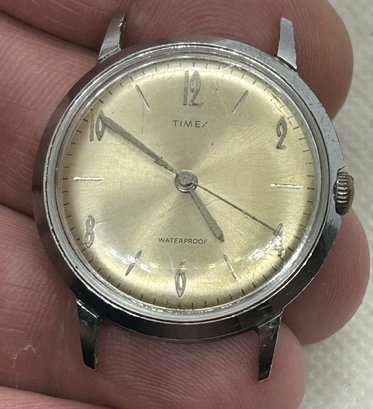 Vintage 1960s Men's TIMEX MARLIN Mechanical Manual Winding Wristwatch- Running Order