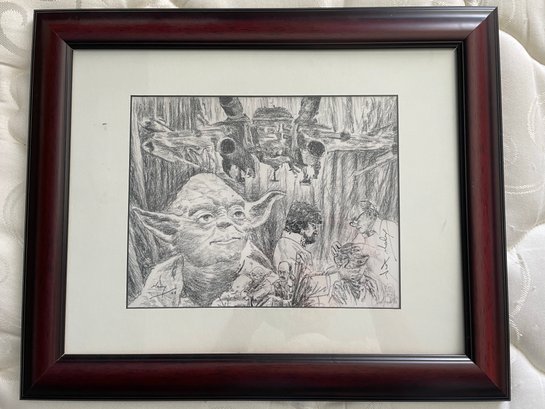 Star Wars Yoda Framed Print With Provenance .