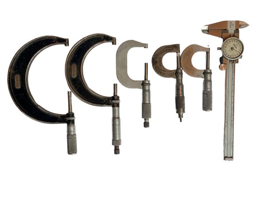 Antique & Vintage Machinist Tools - Starrett Micrometers & Mitutoyo Caliper