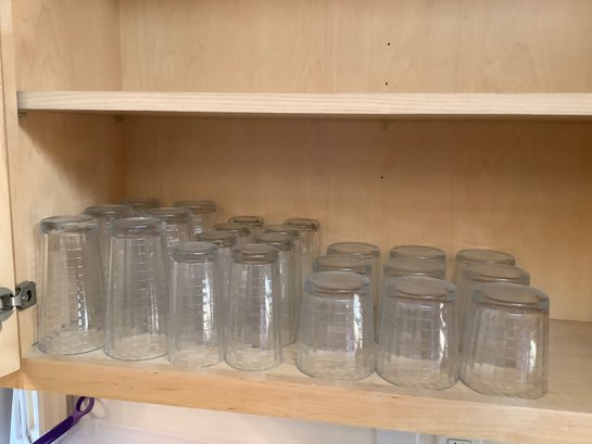 LOT OF 23 DRINKING GLASSES