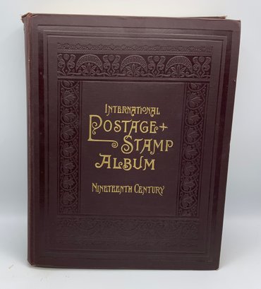 Antique International Postage Stamp Album ~ Stamps From 1800s ~
