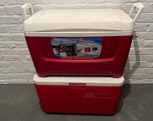 Pair Of Handled Coolers - Igloo And Colman - Get Summer Ready!