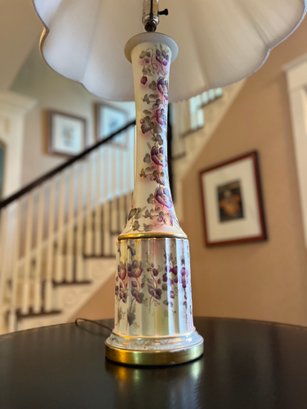 Vintage Porcelain - Art Nouveau Style Floral Lamp