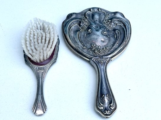 Antique Towle Brush & Mirror