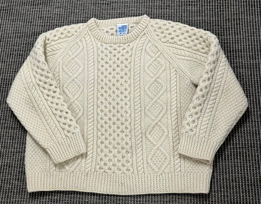 Authentic Irish Cable Knit Wool Sweater John Molloy - Donegal