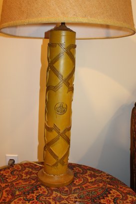 Mid Century Table Lamp Earth Tones 36 In