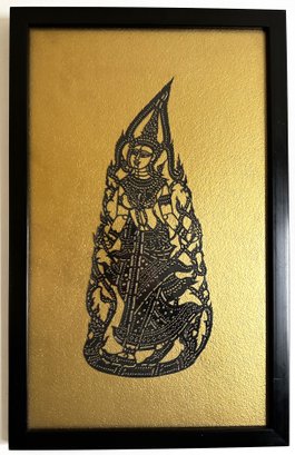 Hindu Paper Cutout With Gold Foil Backing Art, Thailand