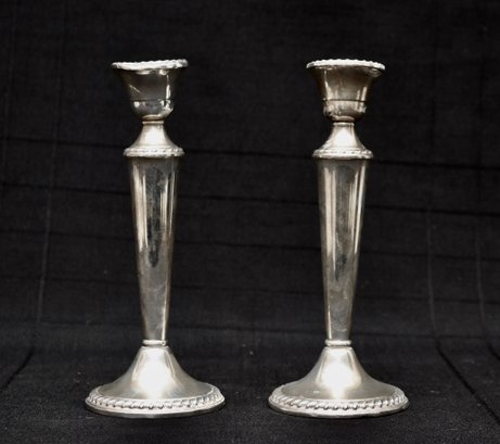 Rogers Weighted Sterling Sliver Candlestick Holders 31.70 Ozt
