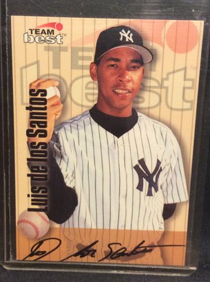 1998 Team Best Luis De Los Santos Autographed Card - Yankees - M