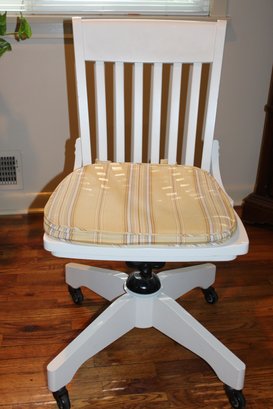 Pottery Barn White Rolling Chair