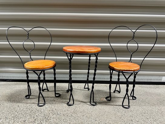 Doll's Scale Cafe Table & Chairs (3)
