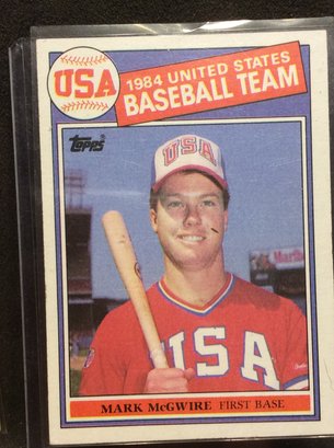 1985 Topps Team USA Mark McGwire Rookie Card - M