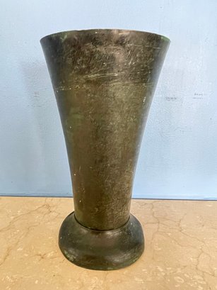 Vintage French Zinc Flower Vase