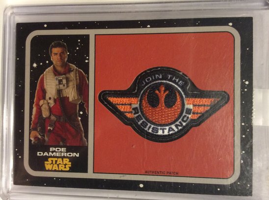 2015 Topps Star Wars Journey To The Force Awakens Poe Dameron Patch Card - M