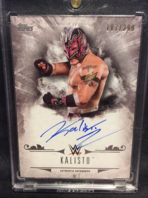 2016 Topps WWE Kalisto Autographed Card 187/299 - M