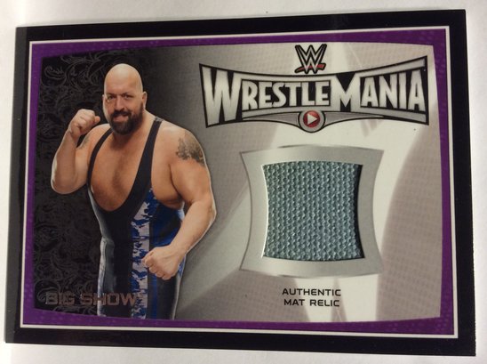 2015 Topps WWE Big Show Authentic Wrestlemania 31 Mat Relic Card - M