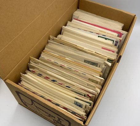 Large Shoebox Full Of First Day Issue Envelopes, Stamps With Postmarks ~ 1930s-1970s ~