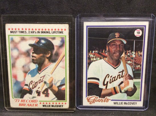 (2) 1978 Topps Willie McCovey Cards - M