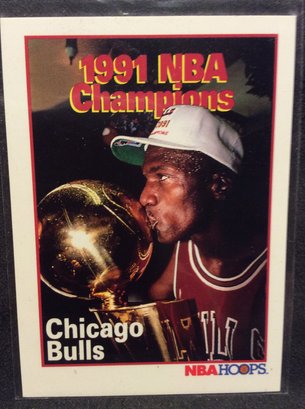 1991 NBA Hoops Chicago Bulls Champions Michael Jordan - M