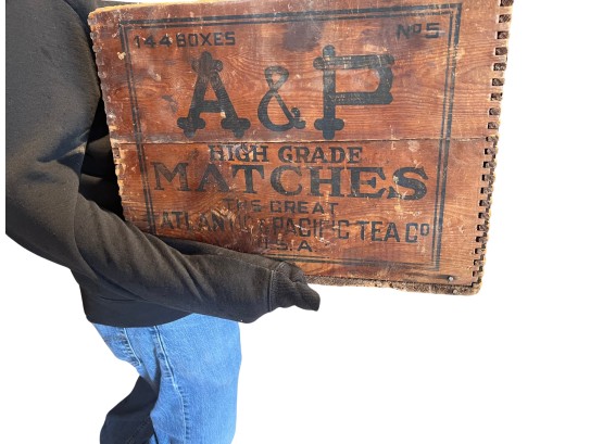Vintage A &P Wooden Crate - High Grade Matches
