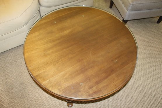 38 In Round Glass Top Coffee Table