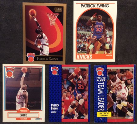 5 Assorted Patrick Ewing Cards - M